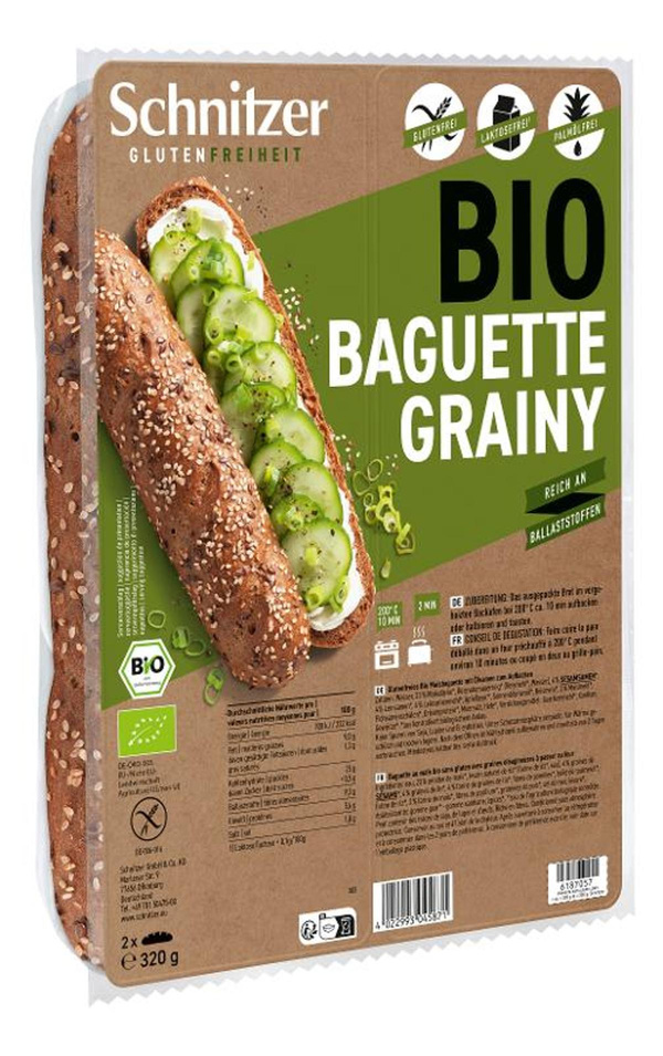 Produktfoto zu Körniges Baguette Grainy glutenfrei 6x320g