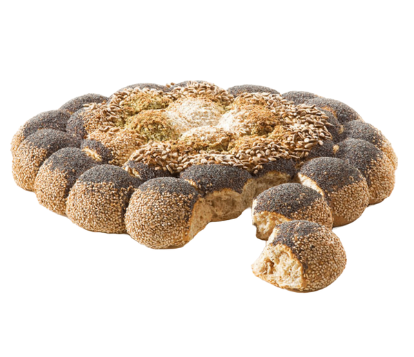 Produktfoto zu Wagenrad Schuster mit Saaten 1250g, Brötchenkranz 30 Stück