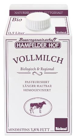 Produktfoto zu Vollmilch 3,8% 0,5l