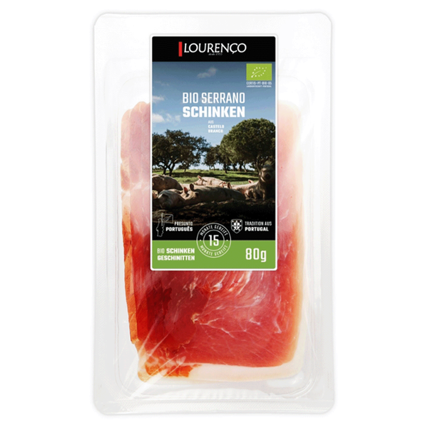 Produktfoto zu Serrano Schinken 80g, 15 Monate gereift