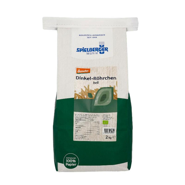 Produktfoto zu Dinkel Röhrchen hell 2kg