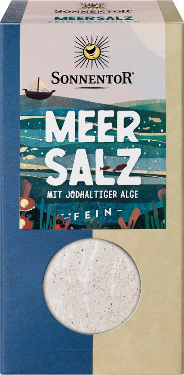 Produktfoto zu Meersalz mit jodhaltiger Alge 150g