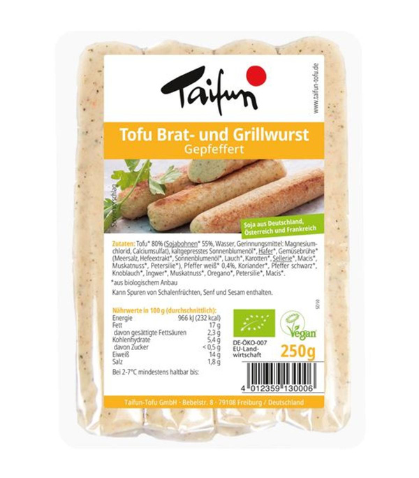 Produktfoto zu Tofu Brat- und Grillwurst 250g (4 Stück)
