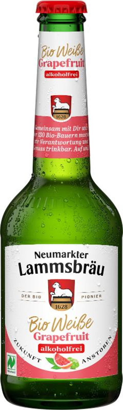 Produktfoto zu Lammsbräu Weiße Grapefruit alkoholfrei 10 x 0,33l