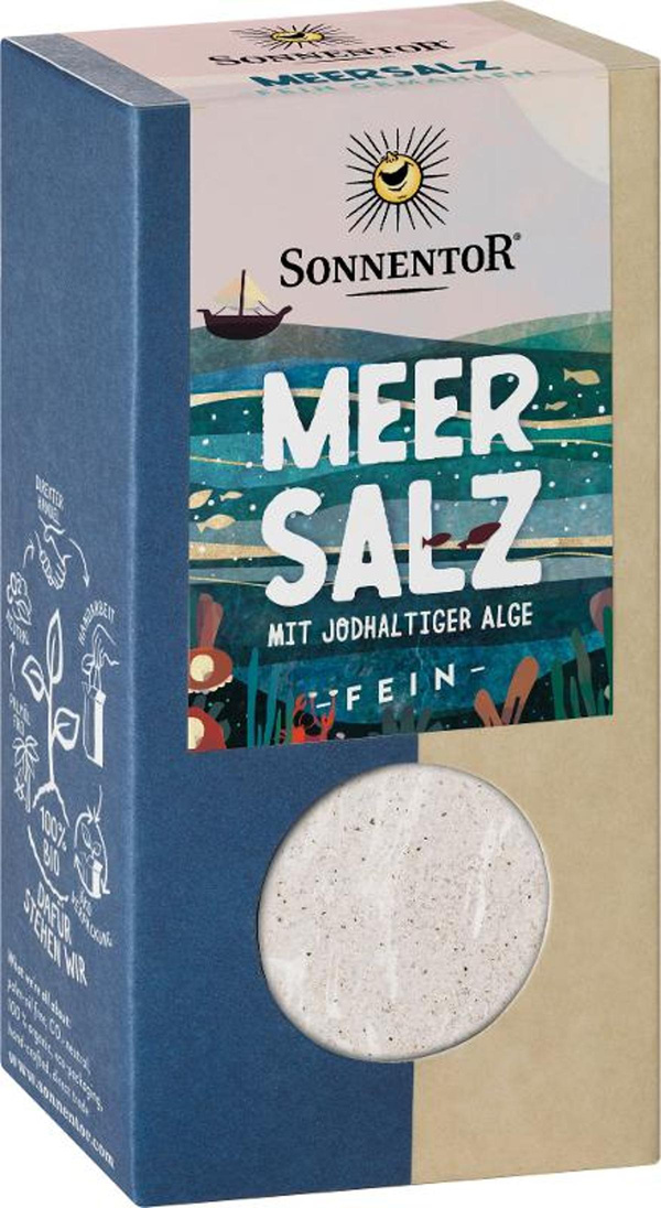 Produktfoto zu Meersalz mit jodhaltiger Alge 150g