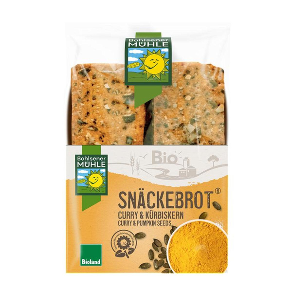 Produktfoto zu Snäckebrot Curry und Kürbiskern 200g