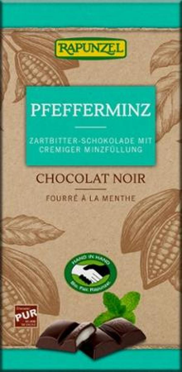 Produktfoto zu Zartbitterschokolade mit Pfefferminzfüllung 100g