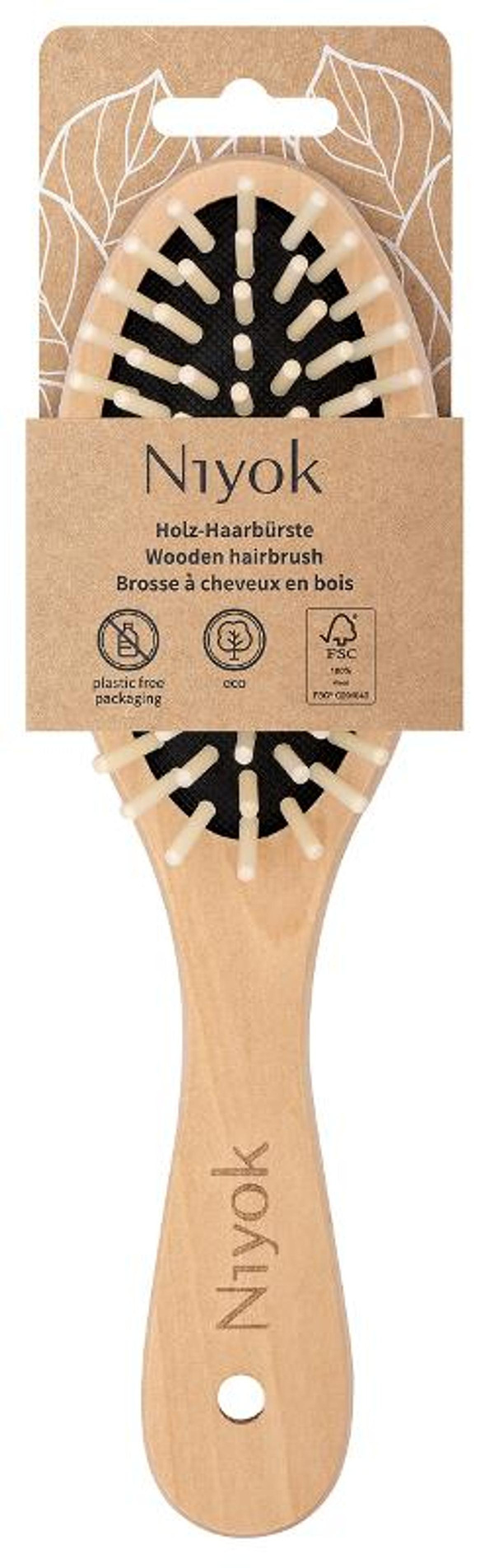 Produktfoto zu Haarbürste mit Holznoppen