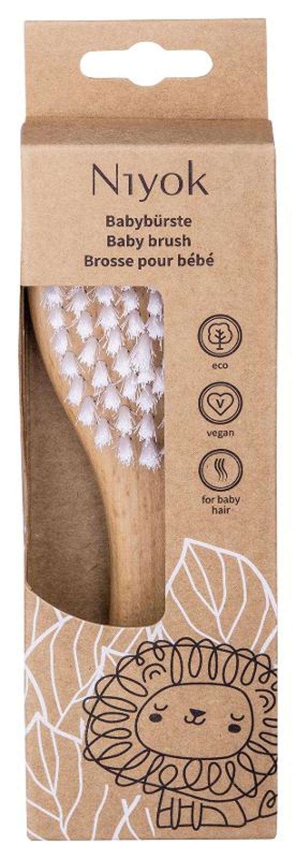 Produktfoto zu Babyhaarbürste aus Buchenholz