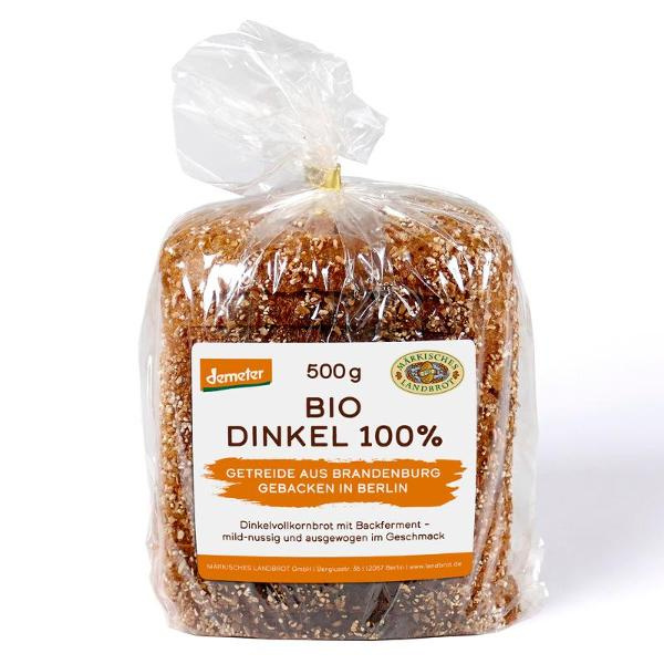 Produktfoto zu Dinkelbrot 100% geschnitten 500g