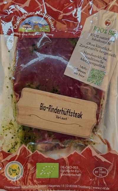 Produktfoto zu Rinderhüftsteak Bärlauch, ca. 350g