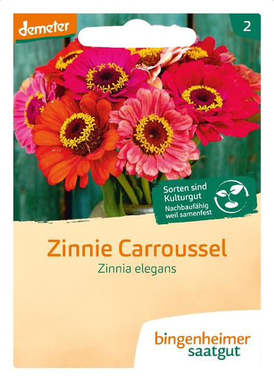 Produktfoto zu Saatgut Zinnie Carroussel
