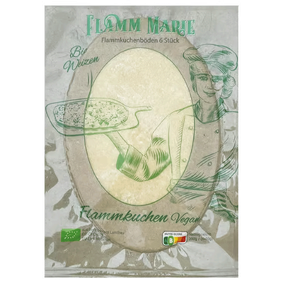 Produktfoto zu Flammmarie Weizen Flammkuchenböden 6 Stück, 300g