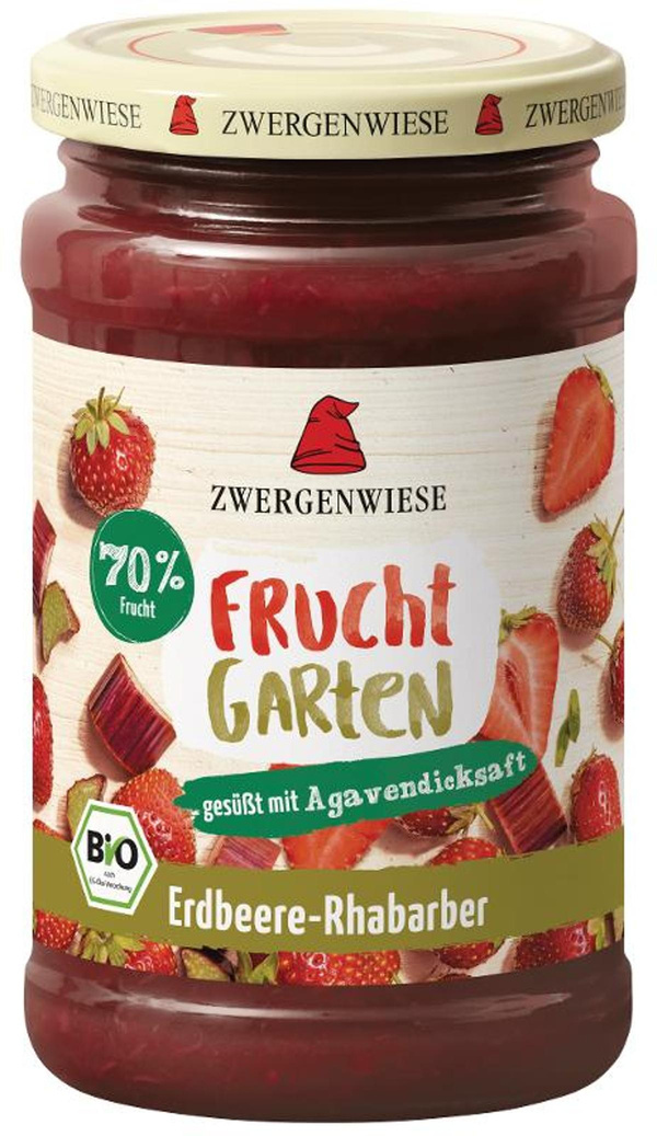 Produktfoto zu FruchtGarten Erdbeere Rhabarber 225g
