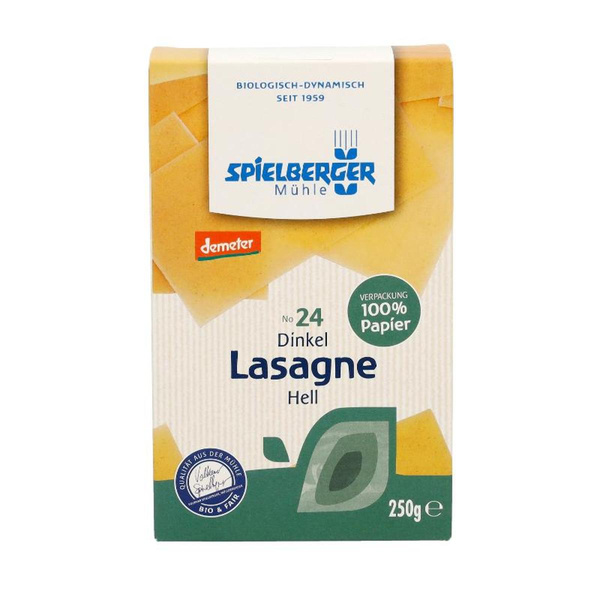 Produktfoto zu Dinkel Lasagne hell 250g