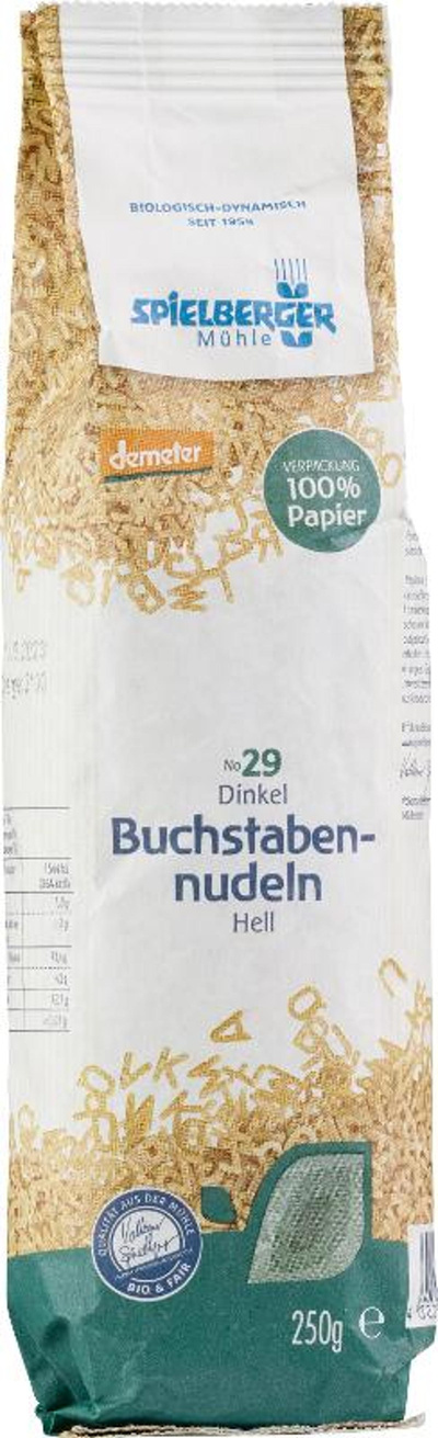 Produktfoto zu Dinkel Buchstabennudeln 250g